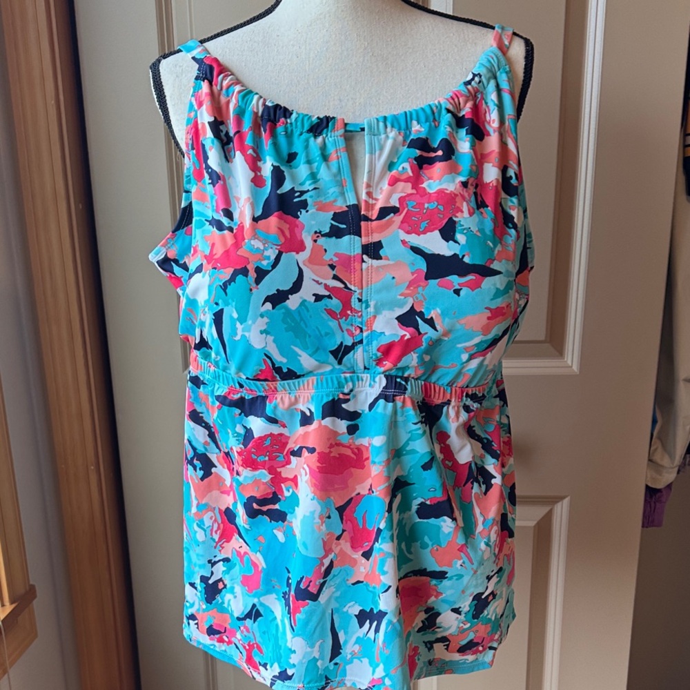 Kim Rogers Women's Multicolored Tankini Swimtop